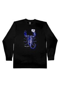 blue scorpion long sleeve tee